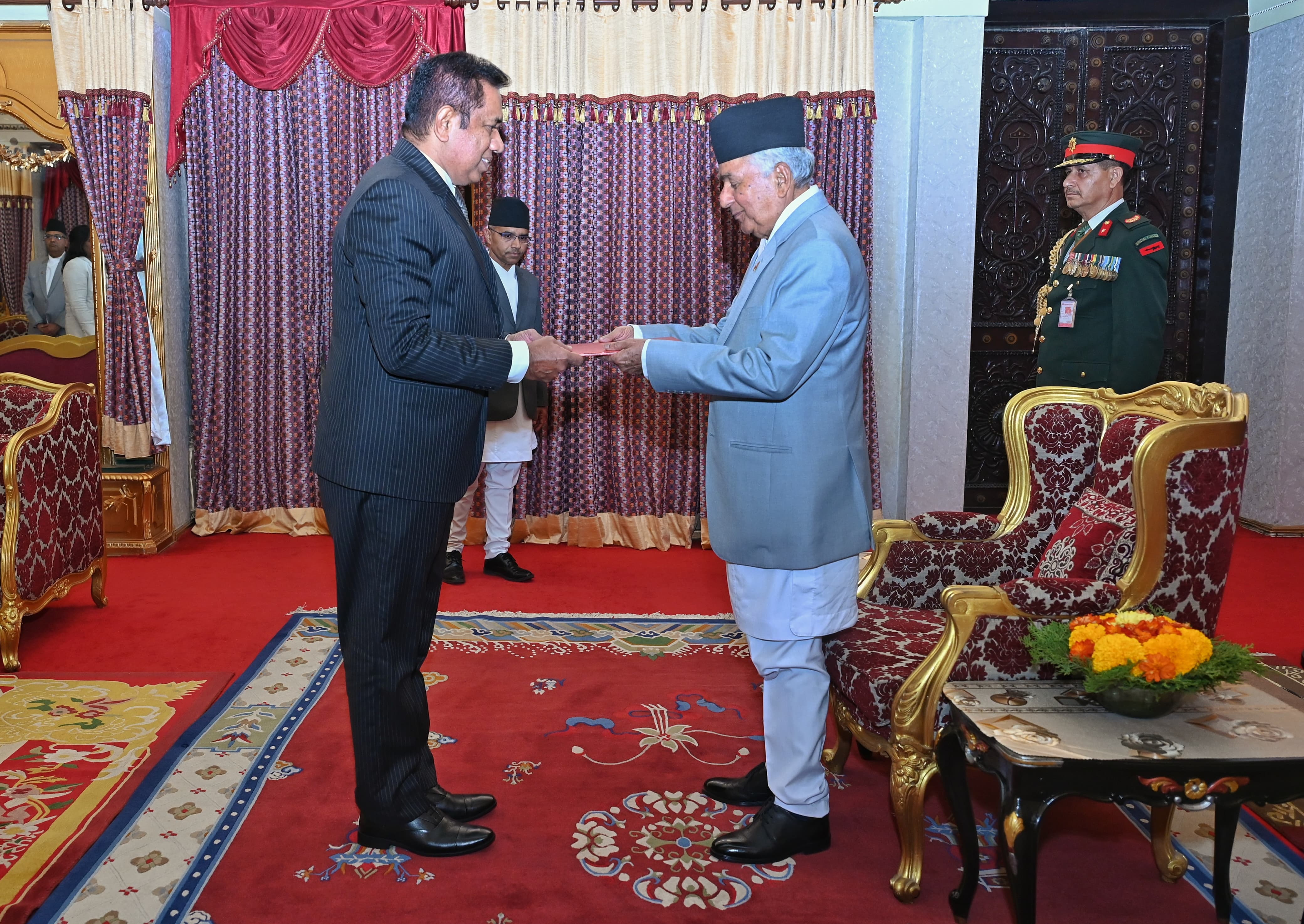 Sri Lanka’s Ambassador Presents Credentials to the President of Nepal 